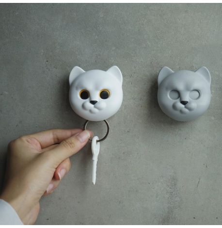 Ключниця настінна Neko Cat Qualy (біла)