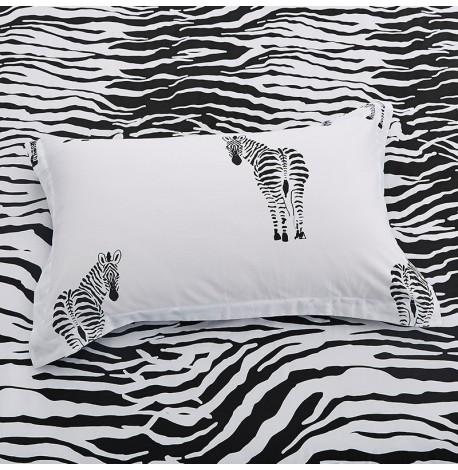 Полуторный комплект постельного белья Zebra (хлопок)