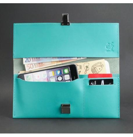 Шкіряний тревел-кейс Journey 2.0 (бірюзовий)