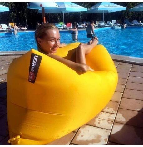 Надувной шезлонг-лежак RipStop (желтый)