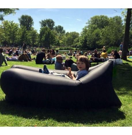 Надувной шезлонг-лежак RipStop (черный)