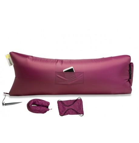 Надувной шезлонг-лежак RipStop (бордовый)