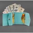 Кошелек женский из натуральной кожи 2.1 (бирюзовый)