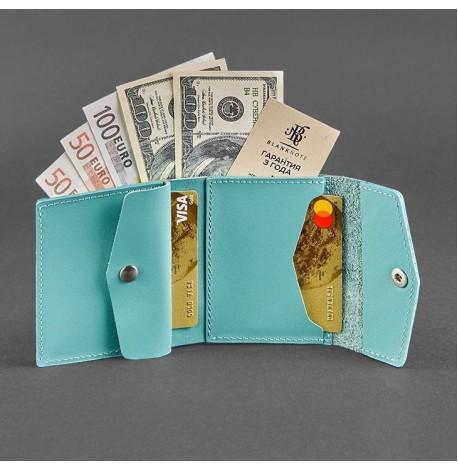 Кошелек женский из натуральной кожи 2.1 (бирюзовый)