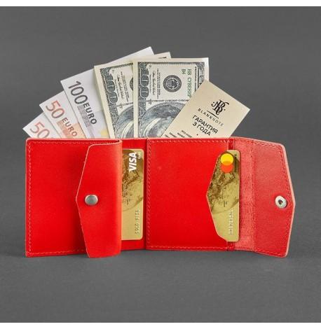 Кошелек женский из натуральной кожи 2.1 (ярко-красный)