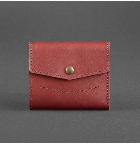 Кошелек женский из натуральной кожи 2.1 (кожа krast) бордовый