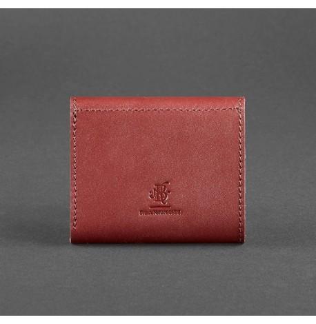 Кошелек женский из натуральной кожи 2.1 (кожа krast) бордовый