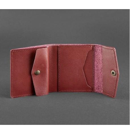 Кошелек женский из натуральной кожи 2.1 (кожа krast) бордовый