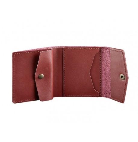 Кошелек женский из натуральной кожи 2.1 (кожа krast) бордовый