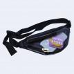 Поясна сумка-бананка чорна прозора