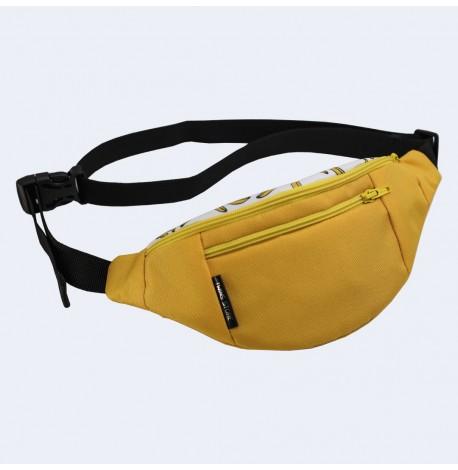 Поясна сумка-бананка жовта з бананами