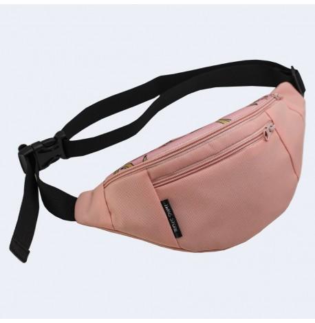 Поясна сумка-бананка персикова з бананами