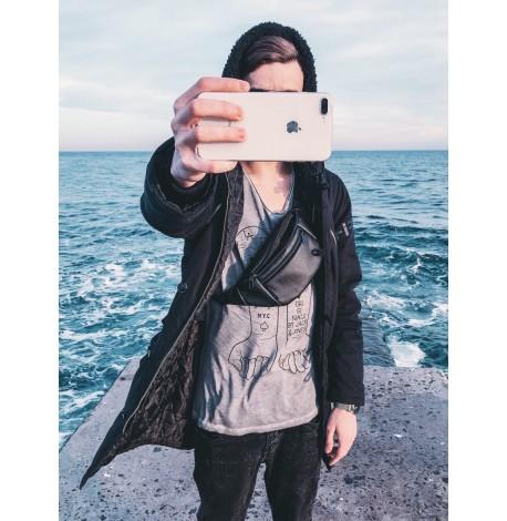 Поясная сумка-бананка черная