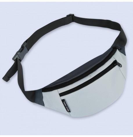 Поясная сумка-бананка серо-серая