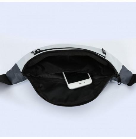 Поясная сумка-бананка серо-серая