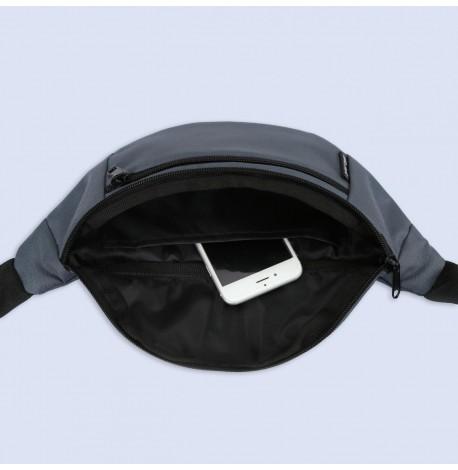 Поясная сумка-бананка серая