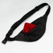 Поясная сумка-бананка черная