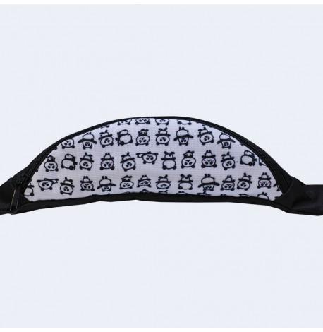 Поясная сумка-бананка черная с пандами