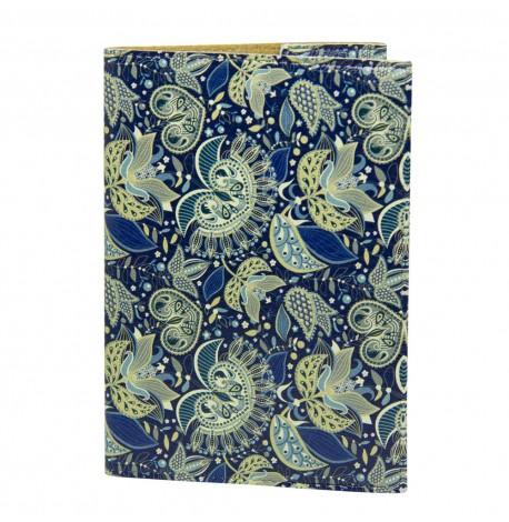 Обложка на паспорт "Узоры синие"