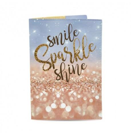 Обложка на паспорт "Smile, Sparkle, Shine"