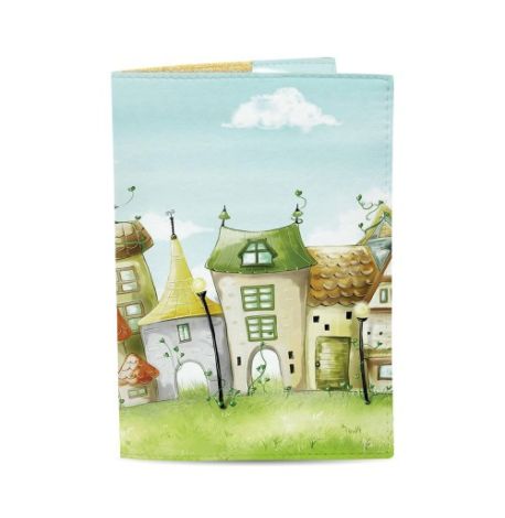 Обкладинка на паспорт "Чарівні будиночки"