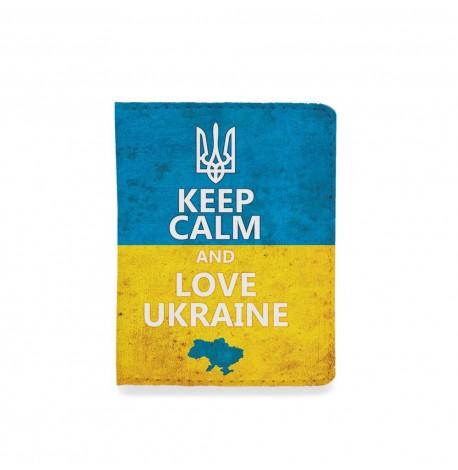 Обкладинка на ID паспорт або права Keep Calm And Love Ukraine