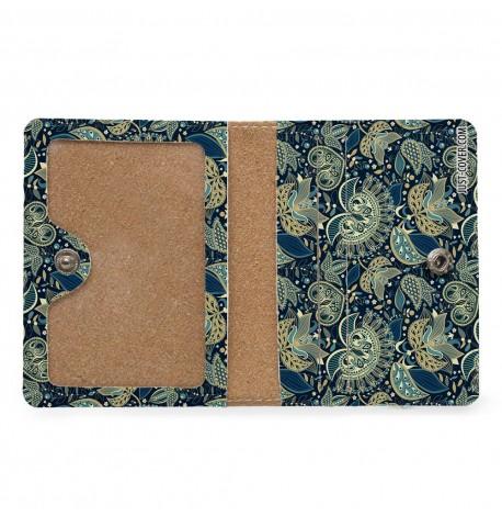 Обложка на ID паспорт или права "Узор синий"