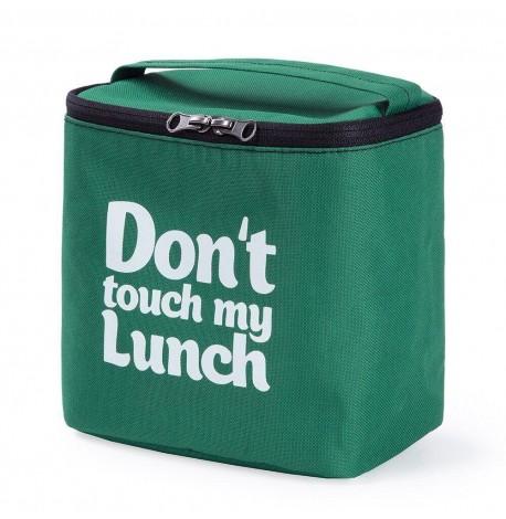 Термосумка "Ланч бэг Don't touch my lunch" maxi (зеленая)