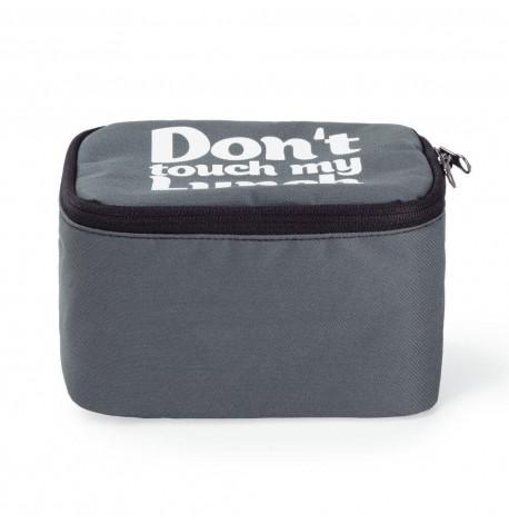Термосумка "Ланч бэг Don't touch my lunch" mini (серая)