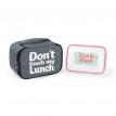 Термосумка "Ланч бэг Don't touch my lunch" mini (серая)
