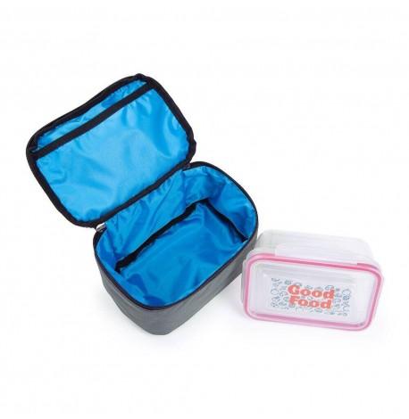 Термосумка "Ланч бэг Don't touch my lunch" mini (серая)