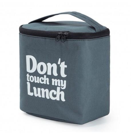 Термосумка "Ланч бег Do not touch my lunch" maxi (сіра)