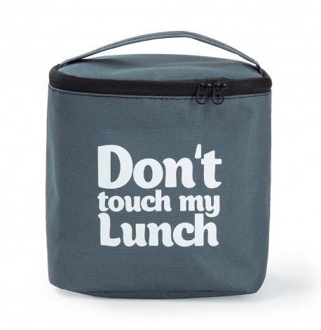 Термосумка "Ланч бег Do not touch my lunch" maxi (сіра)
