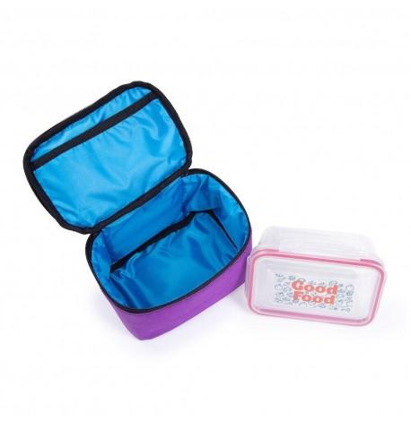 Термосумка "Ланч бэг Don't touch my lunch" mini (фиолетовая)