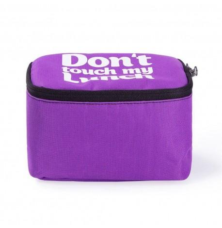 Термосумка "Ланч бэг Don't touch my lunch" mini (фиолетовая)