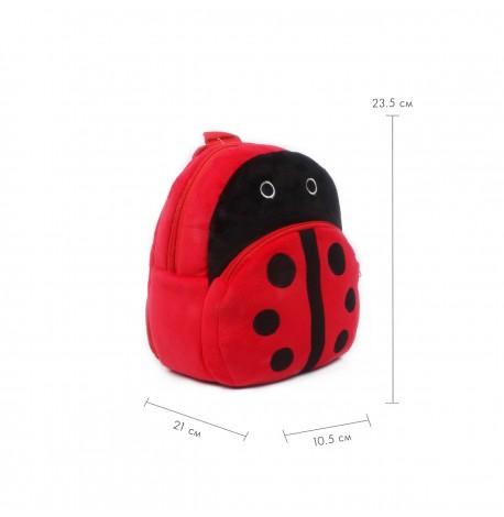 Детский рюкзак велюровый "Божья коровка"