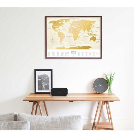 Скретч-карта мира Travel Map Gold (украинский язык) в тубусе