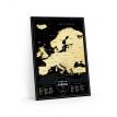 Чорна скретч-карта Європи Travel Map Black Europe (англійська мова) в тубусі