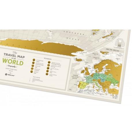 Скретч-карта світу Travel Map Geography World (англійська мова) в тубусі 