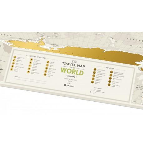 Скретч-карта світу Travel Map Geography World (англійська мова) в тубусі 