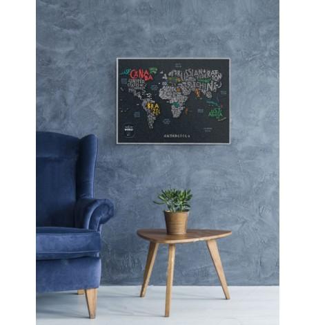 Скретч-карта світу Travel Map Letters World (англійська мова) в тубусі
