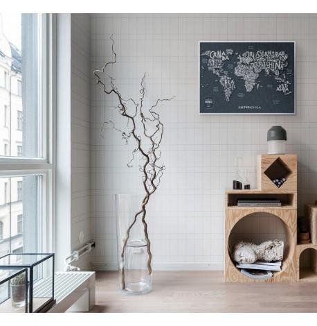 Скретч-карта світу Travel Map Letters World (англійська мова) в тубусі