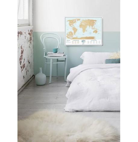 Скретч-карта світу Travel Map Holiday Lagoon World (англійська мова) в тубусі