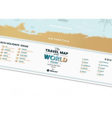 Скретч-карта світу Travel Map Holiday Lagoon World (англійська мова) в тубусі