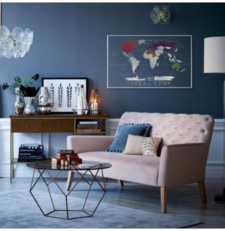 Прозора скретч-карта світу Travel Map AIR World (англійська мова) у тубусі