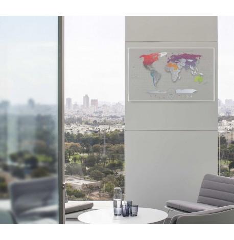 Прозора скретч-карта світу Travel Map AIR World (англійська мова) у тубусі