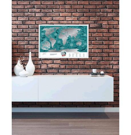 Скретч-карта світу Travel Map Marine World (англійська мова) в тубусі