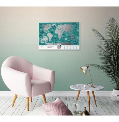 Скретч-карта світу Travel Map Marine World (англійська мова) в тубусі