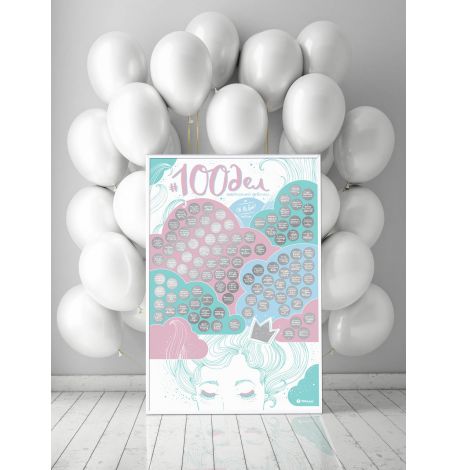 Скретч-постер «100 Дел настоящей девочки «Oh my look edition» (русский язык) в тубусе