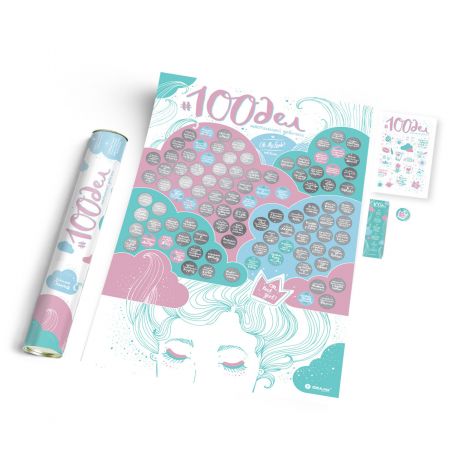 Скретч-постер «100 Дел настоящей девочки «Oh my look edition» (русский язык) в тубусе